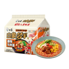 京东百亿补贴、PLUS会员：白象 多半香辣牛肉面131g*5袋