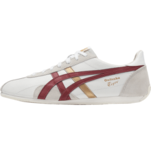 Onitsuka Tiger鬼塚虎男鞋 慢跑鞋透气轻便男女款运动休闲鞋RUNSPARK D201L 米白色/红色 41.5