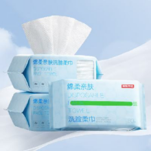 京东京造 绵柔亲肤洗脸巾 80抽*3包