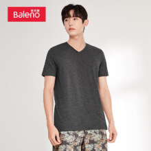 班尼路（Baleno）潮流百搭舒适V领短袖男27EXS(100)