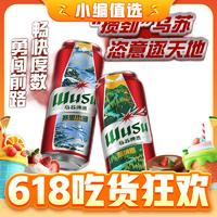 WUSU 乌苏啤酒 大红乌苏 风景罐 500mL 12罐 包装随机