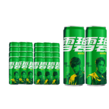 PLUS会员:可口可乐 雪碧柠檬味汽水碳酸饮料  330ml*24罐【明星罐随机发货】