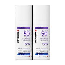ultrasun 优佳 抗光老面部防晒霜50ml*2养肤滋润防晒小紫瓶SPF50+