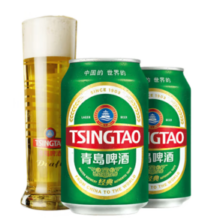 PLUS会员！TSINGTAO 青岛啤酒 经典系列11度百年青啤罐装整箱 330mL* 24罐