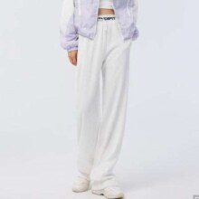 Semir 森马 女士撞色针织阔腿肌理休闲裤