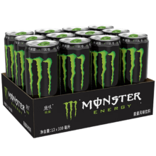 PLUS会员、需弹券：可口可乐Monster 魔爪劲爆能量 原味 维生素功能饮料 330ml*12罐 *2件