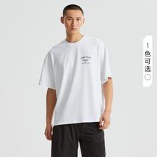CAT 卡特彼勒 夏男士户外休闲简约百搭时尚宽松版全棉圆领短袖T恤