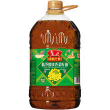 plus会员：鲁花 食用油 低芥酸非转基因 香飘万家浓香菜籽油 5L