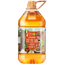 初萃 中粮 花生油4L 一级 物理压榨 食用油