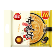 plus会员：三全 原味手抓饼900g 10片装9件