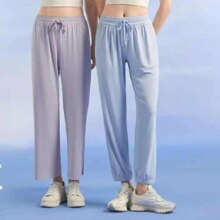 松山棉店 舒爽罗纹运动休闲裤女可外穿