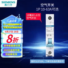 SIEMENS 西门子 空气开关断路器家用空开保护器总闸 1P 32A