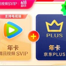 腾讯视频 超级影视SVIP年卡+京东PLUS年卡