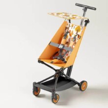 PLUS会员：普洛可（PLAYKIDS）X2四轮超轻便折叠婴儿手推车便携式溜娃神器 橙色【升级版】