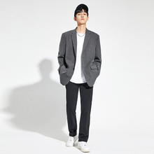 PEACEBIRD 太平鸟 男装 灰色西服韩版潮流西装套装休闲外套痞帅