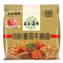 京东PLUS、需凑单：五谷道場非油炸方便面 骨汤蔬菜番茄牛腩面四连包112gx4袋 早餐泡面