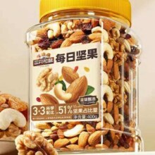 三只松鼠夏威夷果 原味 罐装每日坚果400g