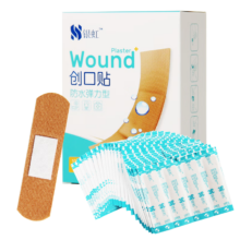 概率券、需首单、PLUS会员：银虹医疗 医用创口贴  透气防水弹性型 （100片/盒）