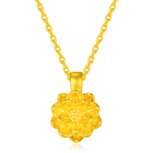 需首购，China Gold 中国黄金 足金吊坠+黄金色S925链+证书礼盒