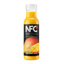 PLUS会员、限地区、概率券：农夫山泉 NFC果汁100%鲜果压榨芒果混合汁 300ml*4瓶