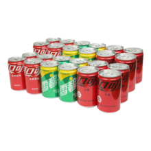 PLUS会员、需开通店铺会员：可口可乐（Coca-Cola）零度 Zero 可乐+雪碧迷你罐 碳酸汽水饮料 200ml*24罐 整箱装