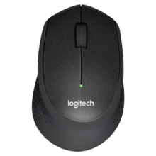 罗技（Logitech）M330 无线鼠标 静音鼠标 2.4G无线 商务办公家用鼠标 人体工学 m330黑色
