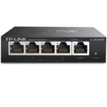 TP-LINK 5口千兆PoE交换机 4口PoE非网管交换机 监控网络网线分线器 企业级交换器 分流器 TL-SG1005P