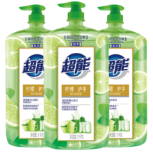 plus会员:超能 离子去油洗洁精柠檬护手1kg*3套装
