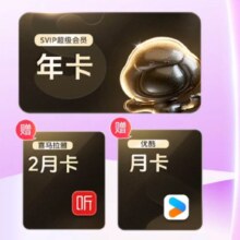 百度网盘 超级会员SVIP年卡 12个月 赠云喜马双月卡+优酷月卡