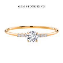 GEM STONE KING GSK10K金培育钻石戒指2024新款爆款欧美订婚时尚女戒饰品