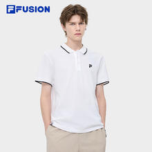FILA 斐乐 星越同款FILA FUSION斐乐潮牌短袖POLO衫男2024夏季新款翻领T恤