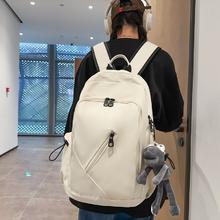 88VIP会员：卡帝乐鳄鱼 高级感大容量背包男双肩包百搭纯色书包女大学生初中生双肩背包潮