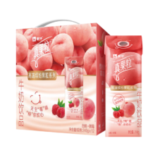 plus、需首购：蒙牛真果粒牛奶饮品 白桃树莓味240g×12盒