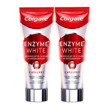 Colgate 高露洁 进口天然红管无水酵素亮白牙膏包邮祛除牙渍101g*2支清新