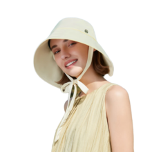 蕉下（beneunder）飘带帽渔夫帽女防晒帽遮阳帽太阳帽防紫外线淡月黄