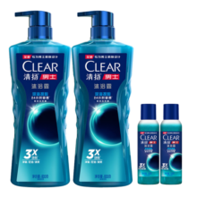清扬（CLEAR）男士古龙香氛沐浴露留香深海探险海洋香氛600g*2+100g*2 持久留香