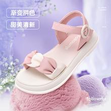 follow me 富罗迷 24年夏季新款女童凉鞋百搭校园儿童凉鞋