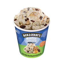 BEN & JERRY'S冰淇淋 网飞联名咸味花生酱465ml 本杰瑞冰激凌 海外原装进口