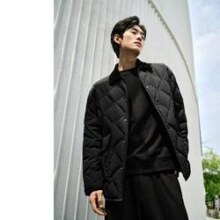 9日10点：PEACEBIRD 太平鸟 男装冬季灯芯绒拼接轻薄衬衫男式羽绒服