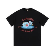 I.T ccaabb夏季纯棉清爽透气草莓冰块印花T恤男女同款