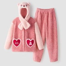 4日10点开始：Bananain 蕉内 Care Bears联名女士羊羔绒连帽家居套装