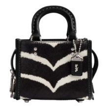 COACH 蔻驰 奥莱女士女包斑马纹印花ROGUE 12号手袋 LH/斑马纹