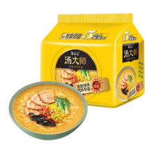 康师傅方便面 汤大师 酸酸辣辣豚骨拉面 85g*5袋