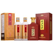 JINSHA 金沙 酱香型白酒 回沙纪年酒1963单瓶+ 53度 500mL 2瓶 茅台厚礼相待