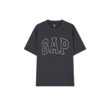 Gap【热卖爆款】男装2024夏新款撞色logo圆领短袖T恤纯棉上衣544465 藏青色 180/100A(XL) 亚洲尺码