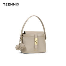 TEENMIX 天美意 女包牛皮小水桶包轻奢高级手提包