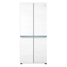 海尔（haier）和景冰箱475升【超薄零嵌入式】十字对开四开门全空间保鲜一级能效双变频大容量家用白色电冰箱 白巧系列高颜值+EPP净系统+阻氧干湿分储