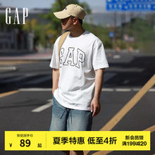 Gap 盖璞 男士撞色logo圆领短袖T恤 544465 白色 L