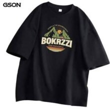 森马旗下户外运动品牌，GSON 情侣款重磅纯棉印花短袖T恤*2件