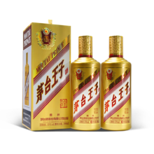 plus会员:茅台王子酒金王子 53度酱香型白酒 宴请送礼 53%vol 500mL 2瓶 金王子2瓶